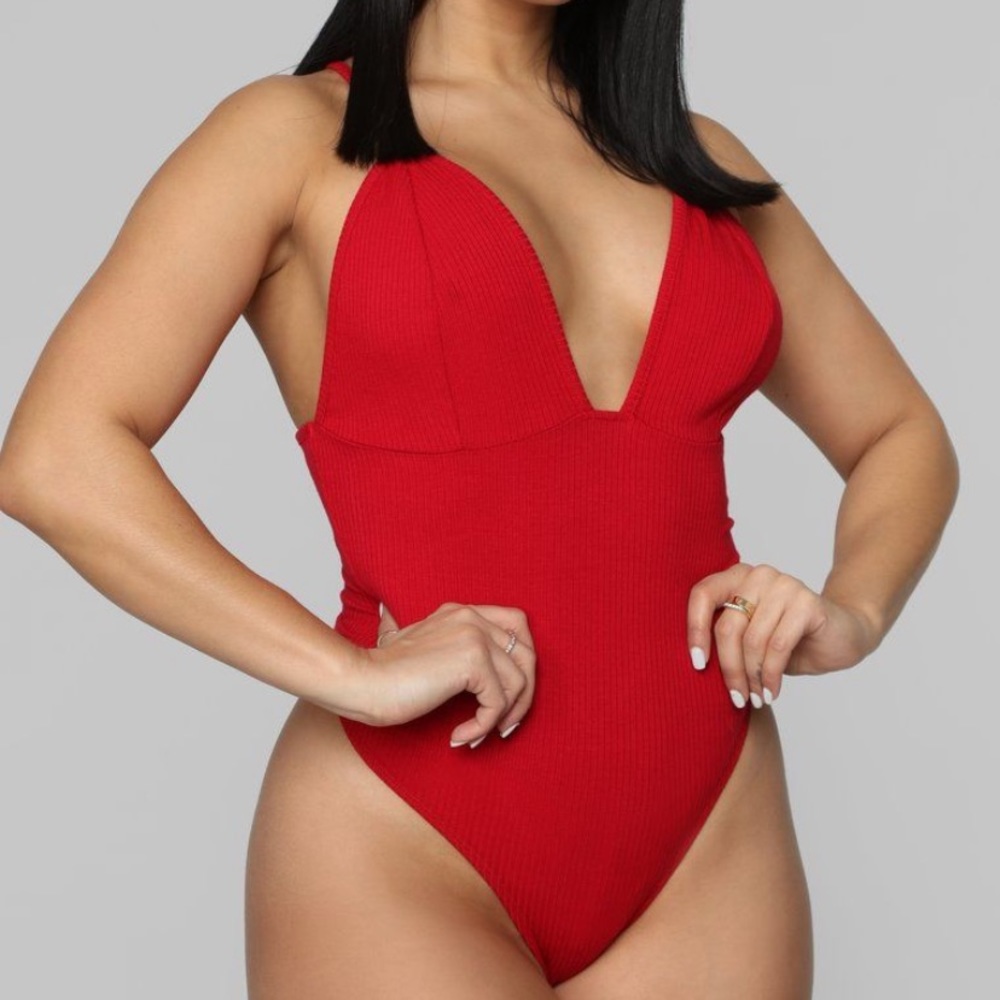 Fashion nova red bodysuit